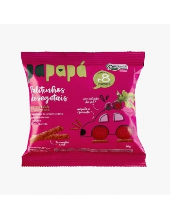BISCOITO INFANTIL PAPAPA ORGANICO BETERRABA 16X20G