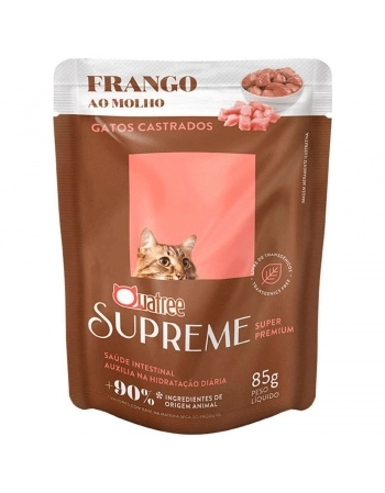 QUATREE SUPREME SACHÊS GATOS CASTRADOS FRANGO 20X85G
