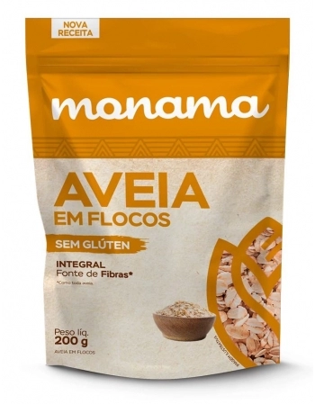 AVEIA EM FLOCOS MONAMA SEM GLUTEN 12X200G - RDC
