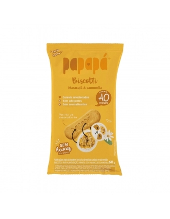 BISCOITO INFANTIL PAPAPÁ BISCOTTI COM MARACUJA E CAMOMILA 12X60G
