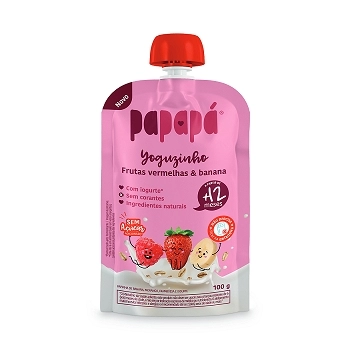 PAPINHA PAPAPÁ DE IOGURTE, FRUTAS VERMELHAS E BANANA 16X100G