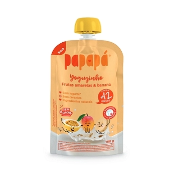 PAPINHA PAPAPÁ DE IOGURTE, FRUTAS AMARELAS E BANANA 16X100G