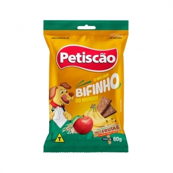 TABLETE BIFINHO MASTIGAVEL FRUTA PETISCAO 24X60G
