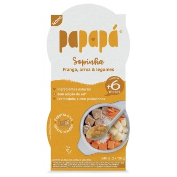 SOPINHA PAPAPA FRANGO ARROZ LEGUMES 6X240G