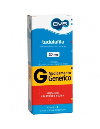 TADALAFILA 20MG C/4 COMP
