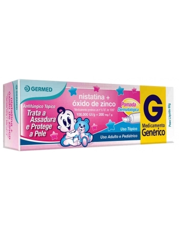 NISTATINA+OXIDO DE ZINCO 100MUI+200MG POM C/60G