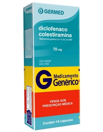 DICLOF COLESTIRAMINA 70MG C/14 CAPS